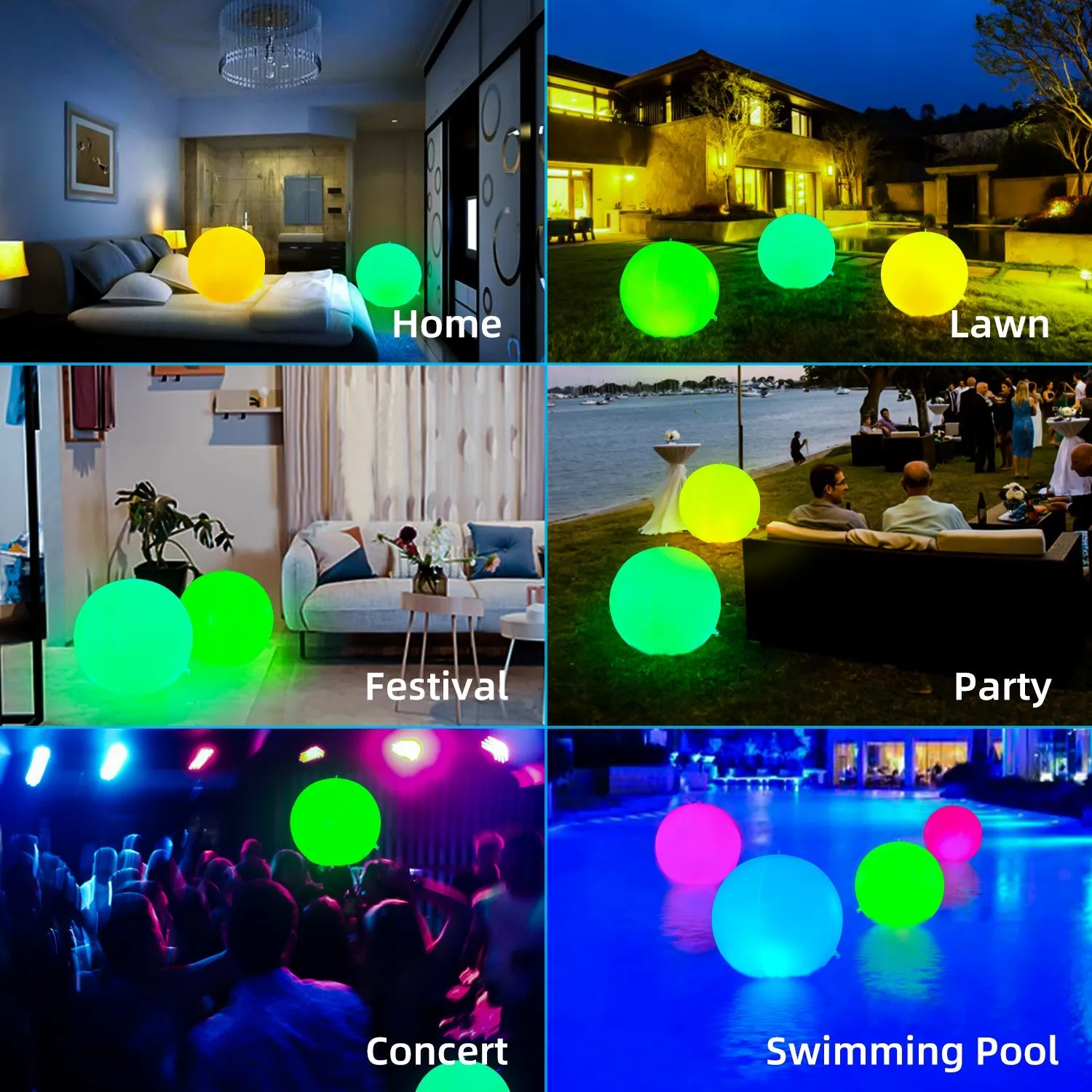 Floating Ball Pool Light Solar Powered