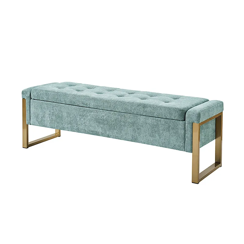 Flora Modern Upholstered Flip Top Storage Bench