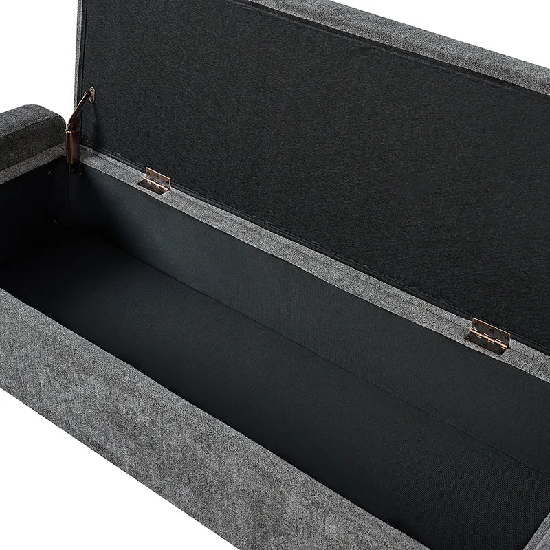 Flora Modern Upholstered Flip Top Storage Bench