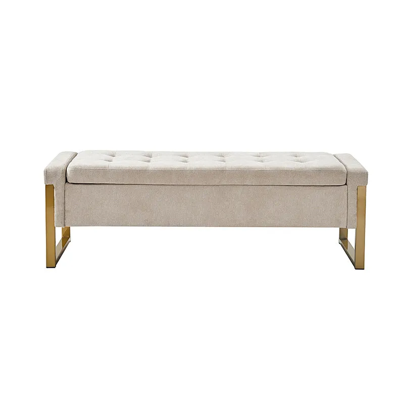 Flora Modern Upholstered Flip Top Storage Bench