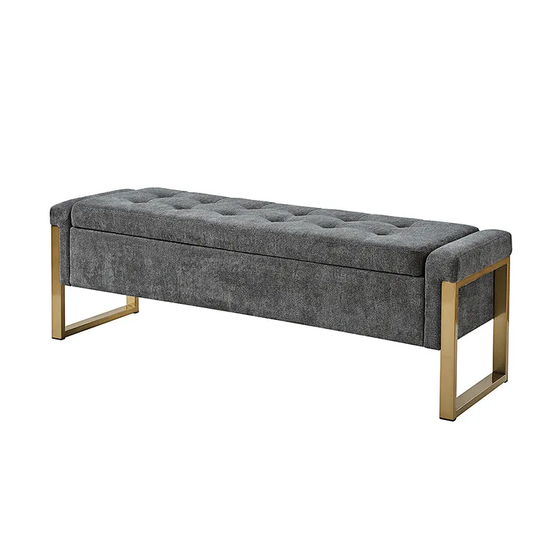 Flora Modern Upholstered Flip Top Storage Bench