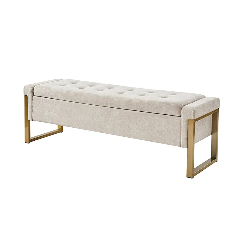 Flora Modern Upholstered Flip Top Storage Bench