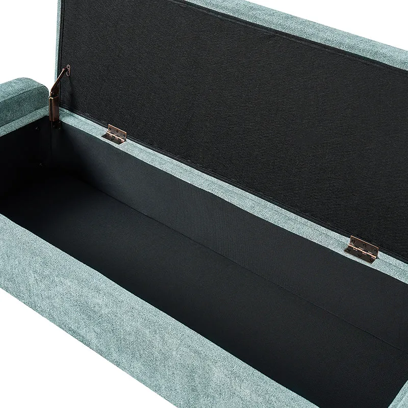 Flora Modern Upholstered Flip Top Storage Bench
