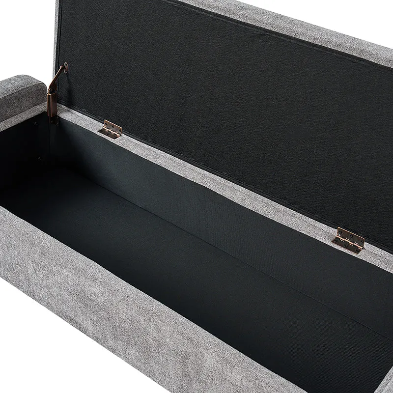 Flora Modern Upholstered Flip Top Storage Bench