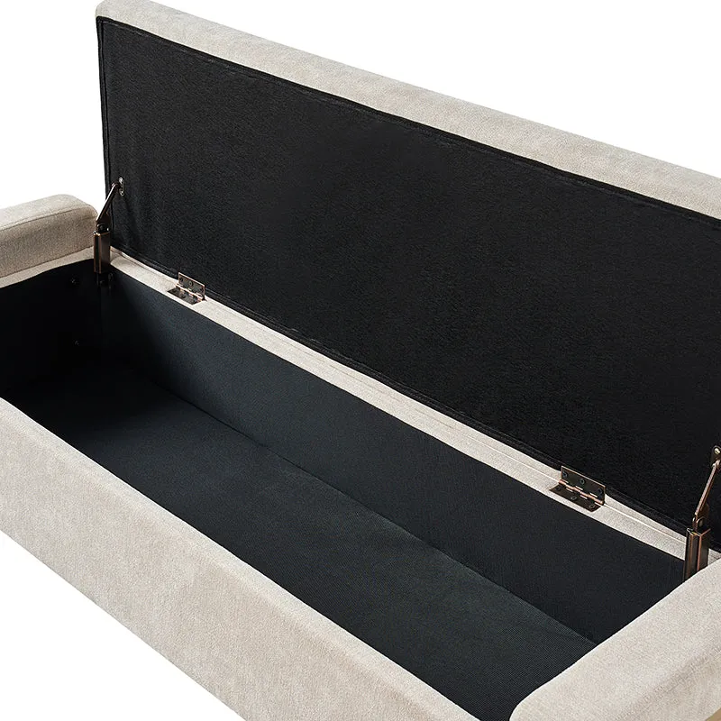 Flora Modern Upholstered Flip Top Storage Bench