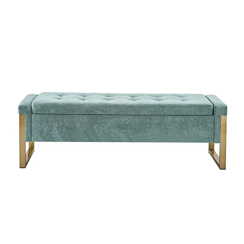 Flora Modern Upholstered Flip Top Storage Bench