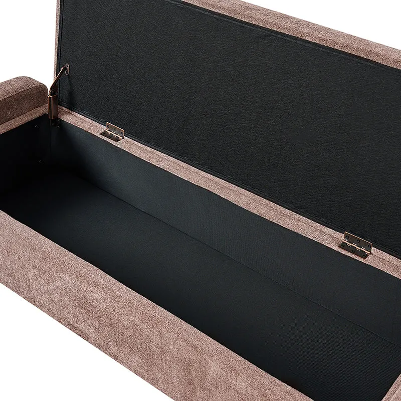 Flora Modern Upholstered Flip Top Storage Bench