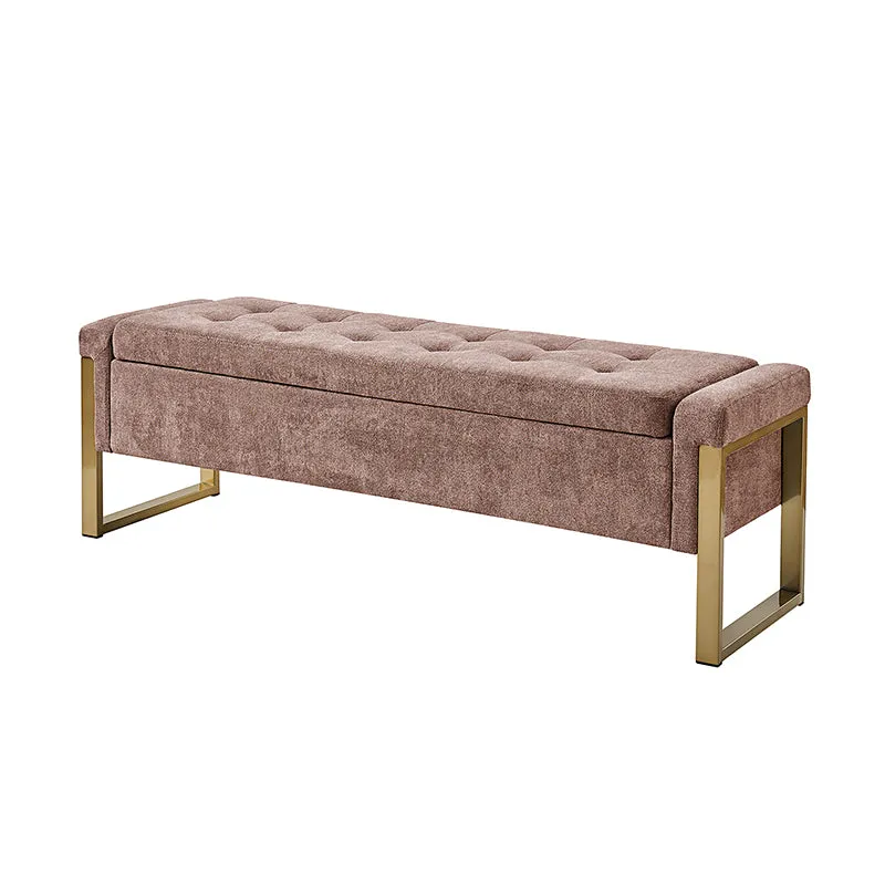 Flora Modern Upholstered Flip Top Storage Bench