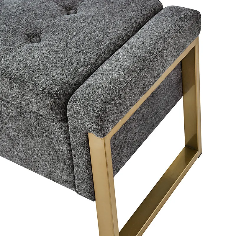 Flora Modern Upholstered Flip Top Storage Bench