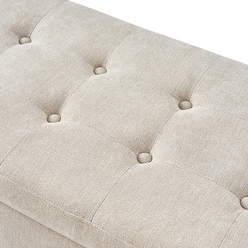 Flora Modern Upholstered Flip Top Storage Bench