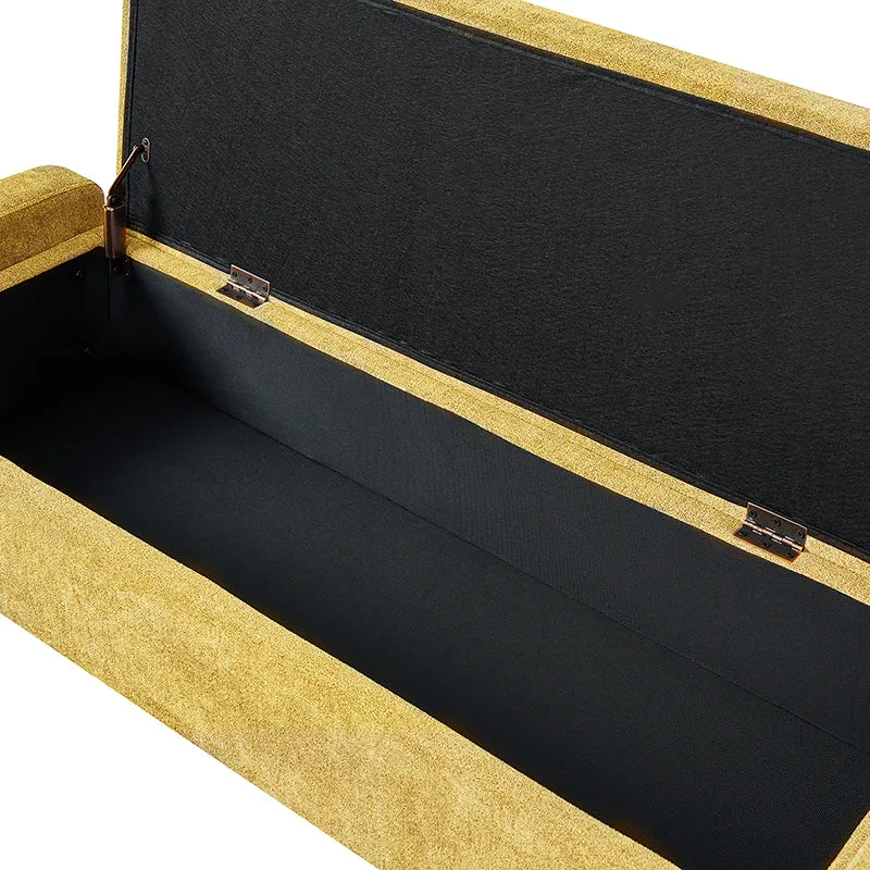Flora Modern Upholstered Flip Top Storage Bench