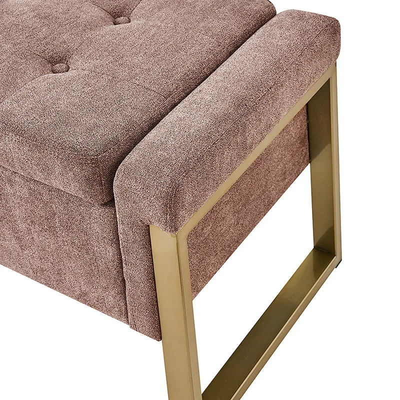 Flora Modern Upholstered Flip Top Storage Bench
