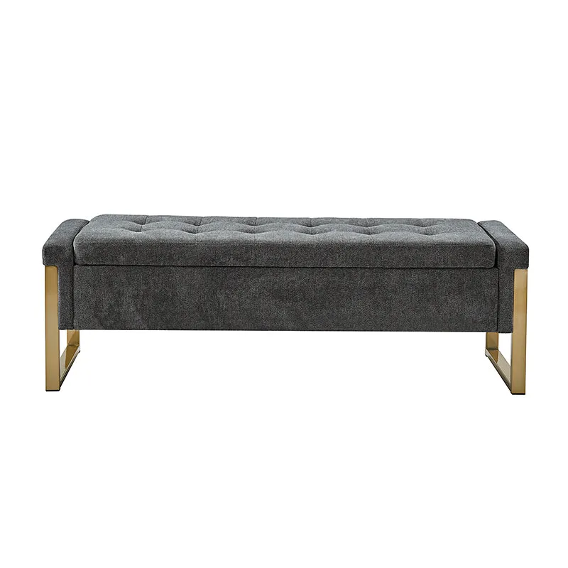 Flora Modern Upholstered Flip Top Storage Bench