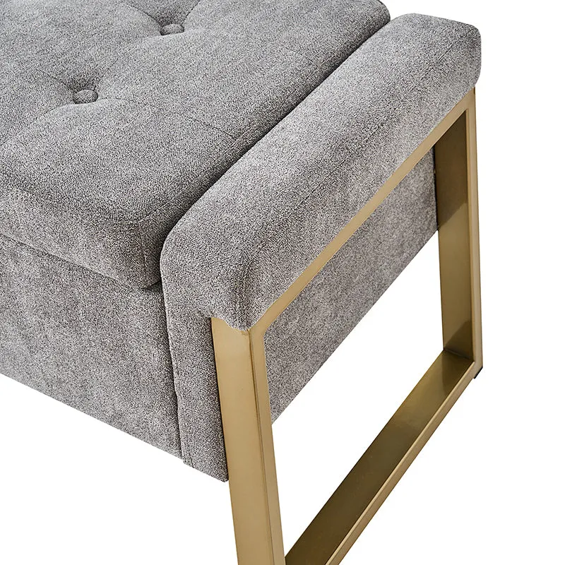 Flora Modern Upholstered Flip Top Storage Bench
