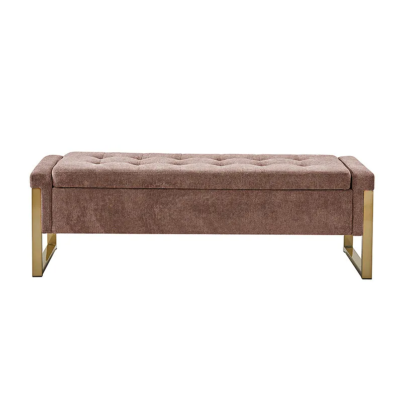 Flora Modern Upholstered Flip Top Storage Bench