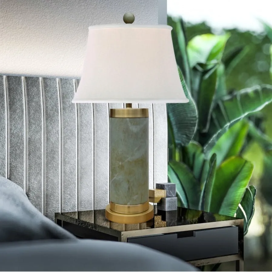 Franklin Green Jade Round Table Lamp