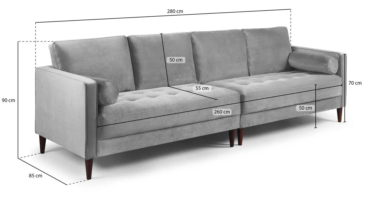 Fuji Sofa - Plush Beige 4 Seater