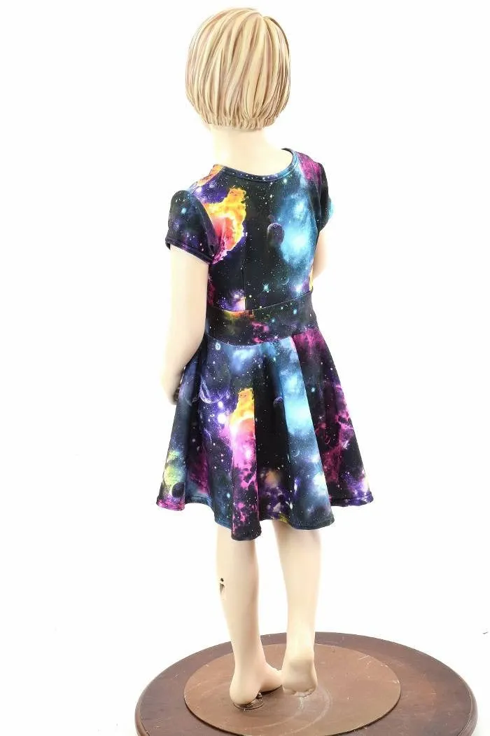 Girls Galaxy Skater Dress