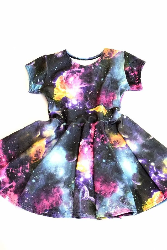 Girls Galaxy Skater Dress