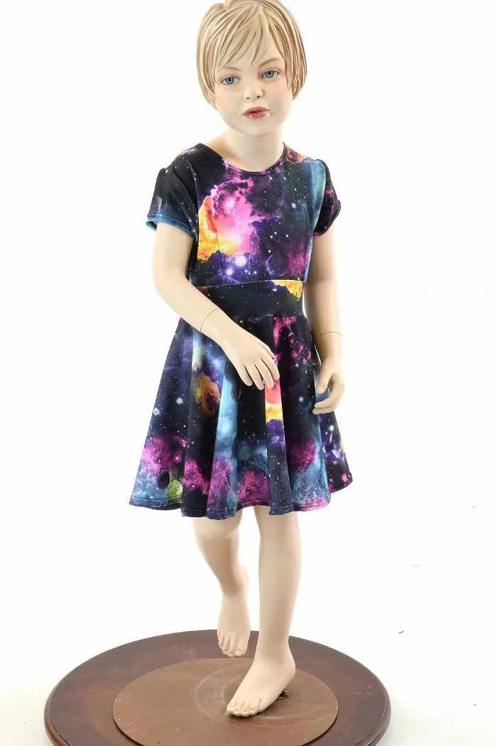 Girls Galaxy Skater Dress