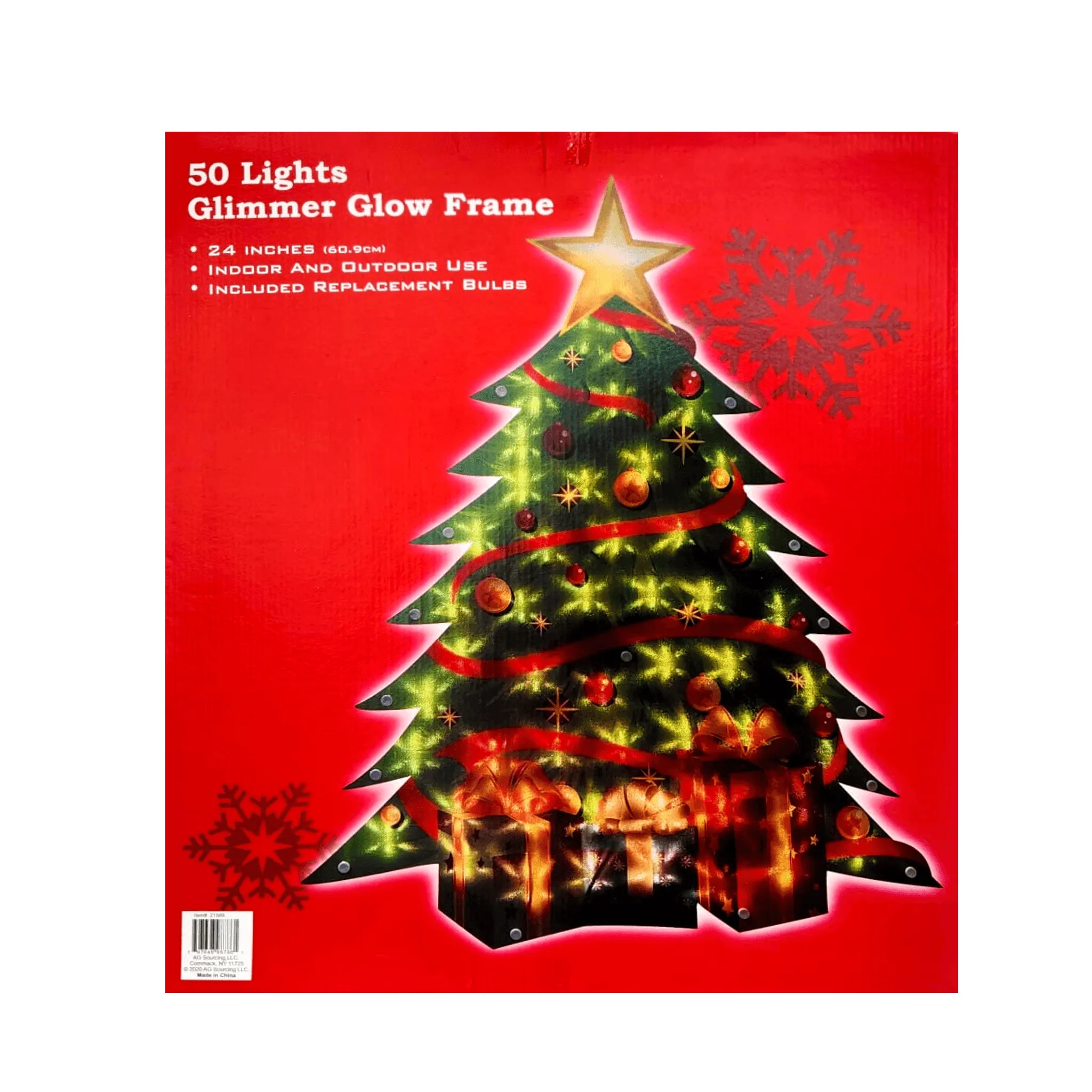 Glitter Glow Wreath & Tree Ornament with Lights