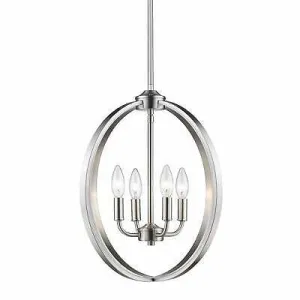 Golden Lighting 3167–4P Pw Colson – 4 Light Chandelier in Durable Style – 18.75