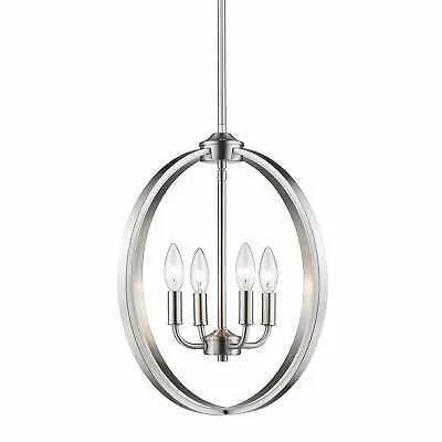 Golden Lighting 3167–4P Pw Colson – 4 Light Chandelier in Durable Style – 18.75