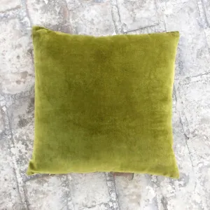 Green velvet pillow cover, cotton and linen, christmas pillow, reversible,standard size 16"X 16"