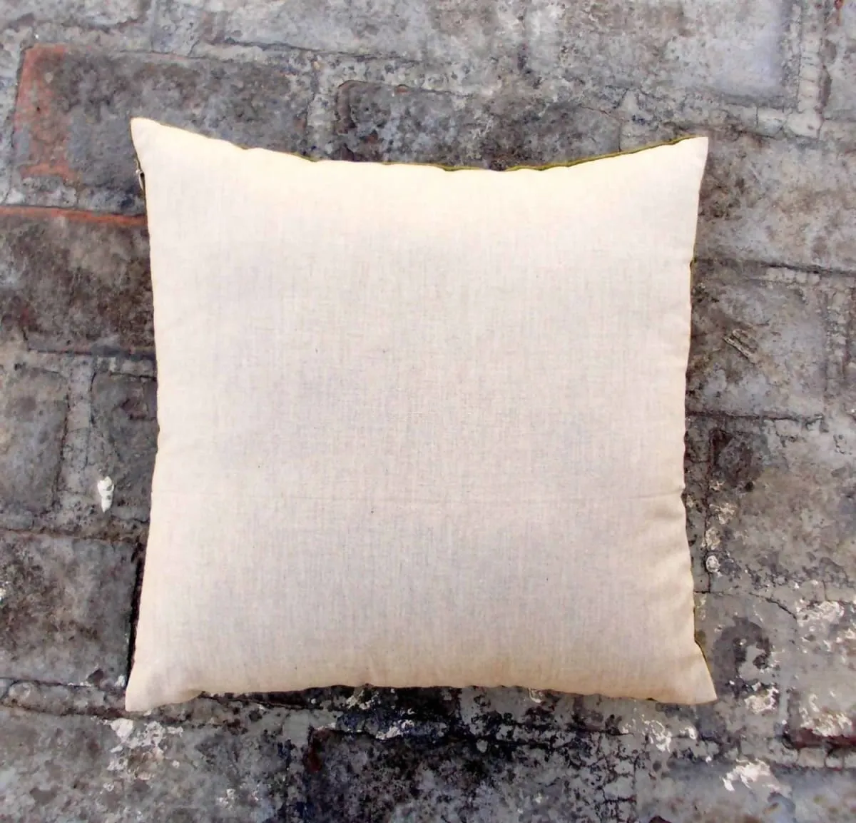 Green velvet pillow cover, cotton and linen, christmas pillow, reversible,standard size 16"X 16"