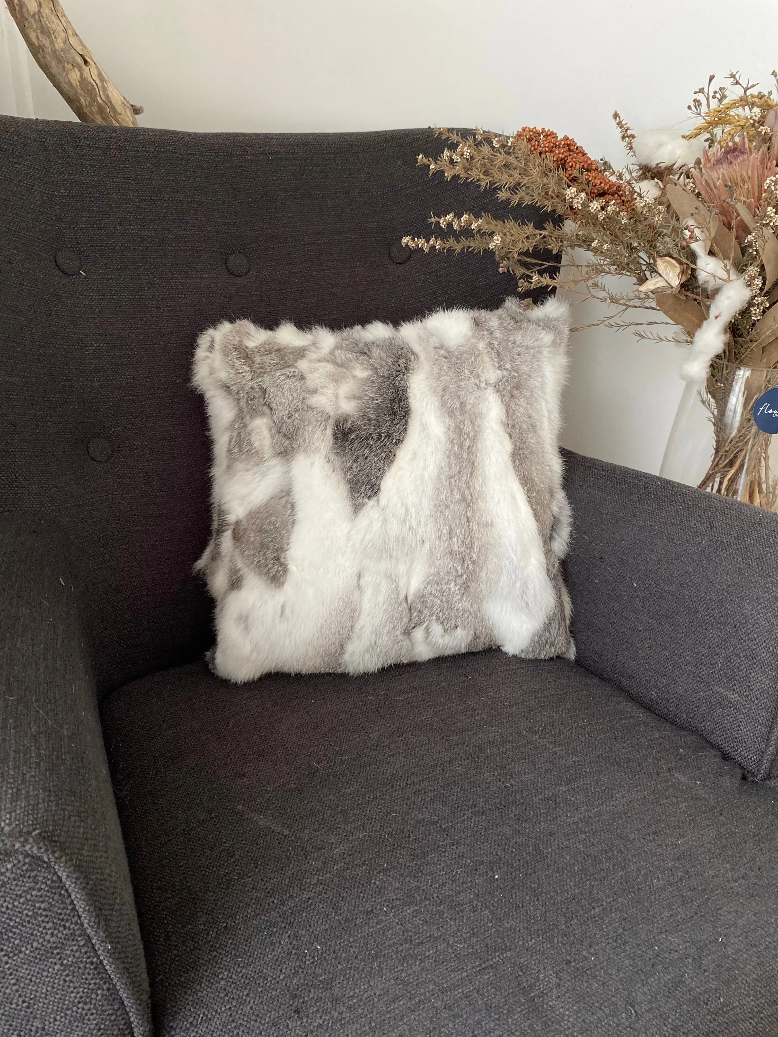 Grey and White Rabbit Cushion_002