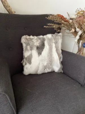 Grey and White Rabbit Cushion_002