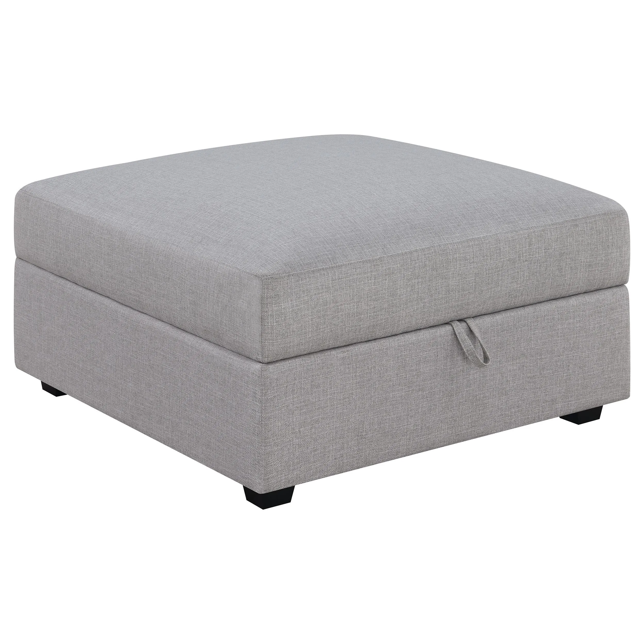 Grey Square Storage Ottoman | Cambria Upholstered Design
