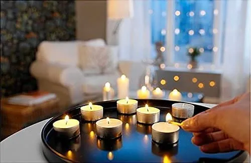 Gupila Wax Tea Light Candles || Candles for Home Decor, Diwali Decor, Birthday Decoration and for Special Occasions || Smokeless, Dripless, Odorless AndFloating Candles (Candles-200)