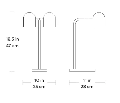 Gus* Modern Tandem Table Lamp