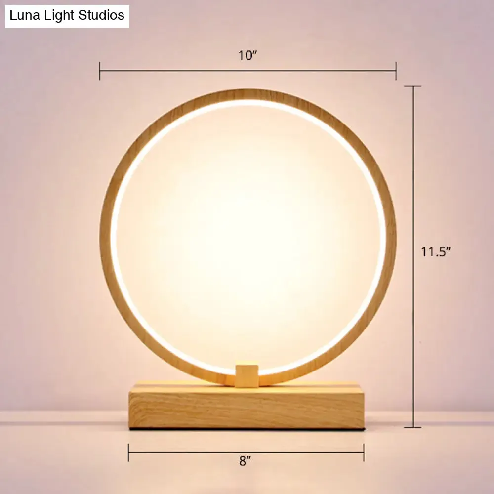 Halo Ring LED Nightstand Lamp – Stylish Table Light for Bedroom