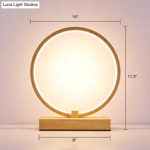 Halo Ring LED Nightstand Lamp – Stylish Table Light for Bedroom
