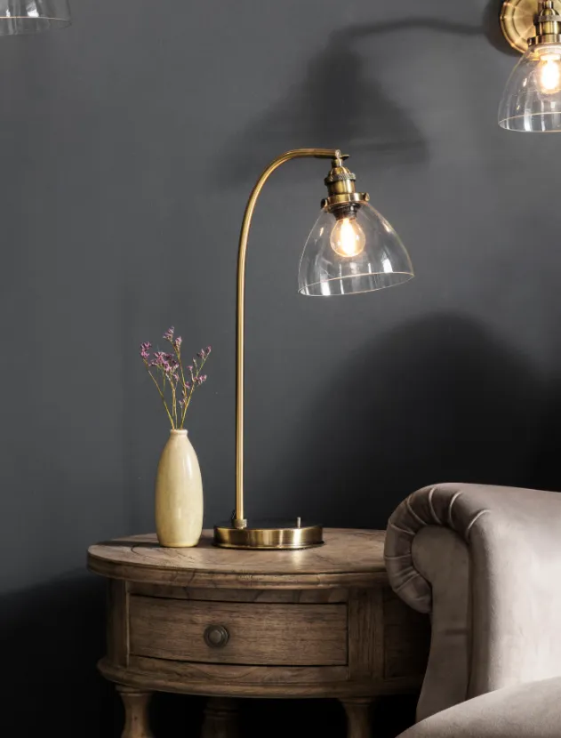 Hansen Table Lamp Antique Brass
