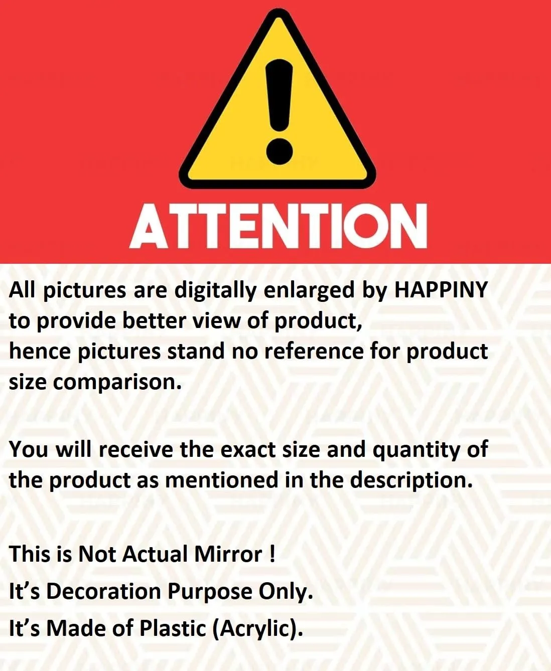 HAPPINY 1 Maa, 2 Swastik & 1 Shubh Labh Golden Decorative Mirror Stickers for Wall, Wall Mirror Stickers, 3D Acrylic Stickers Wall Stickers for Hall Room, Bed Room, Kitchen Living Room Kids Room.