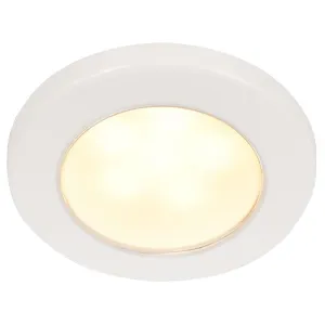 Hella Marine EuroLED 75 3" Round Screw Mount Down Light - Warm White LED - White Plastic Rim - 12V [958109011]