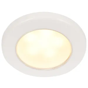 Hella Marine EuroLED 75 3" Round Screw Mount Down Light - Warm White LED - White Plastic Rim - 24V