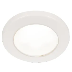 Hella Marine EuroLED 75 3" Round Screw Mount Down Light - White LED - White Plastic Rim - 12V