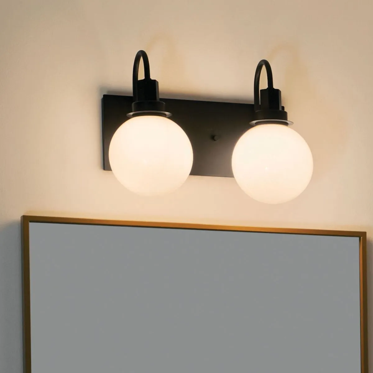 Hex 14 in. 2 Lights Vanity Light Black Finish