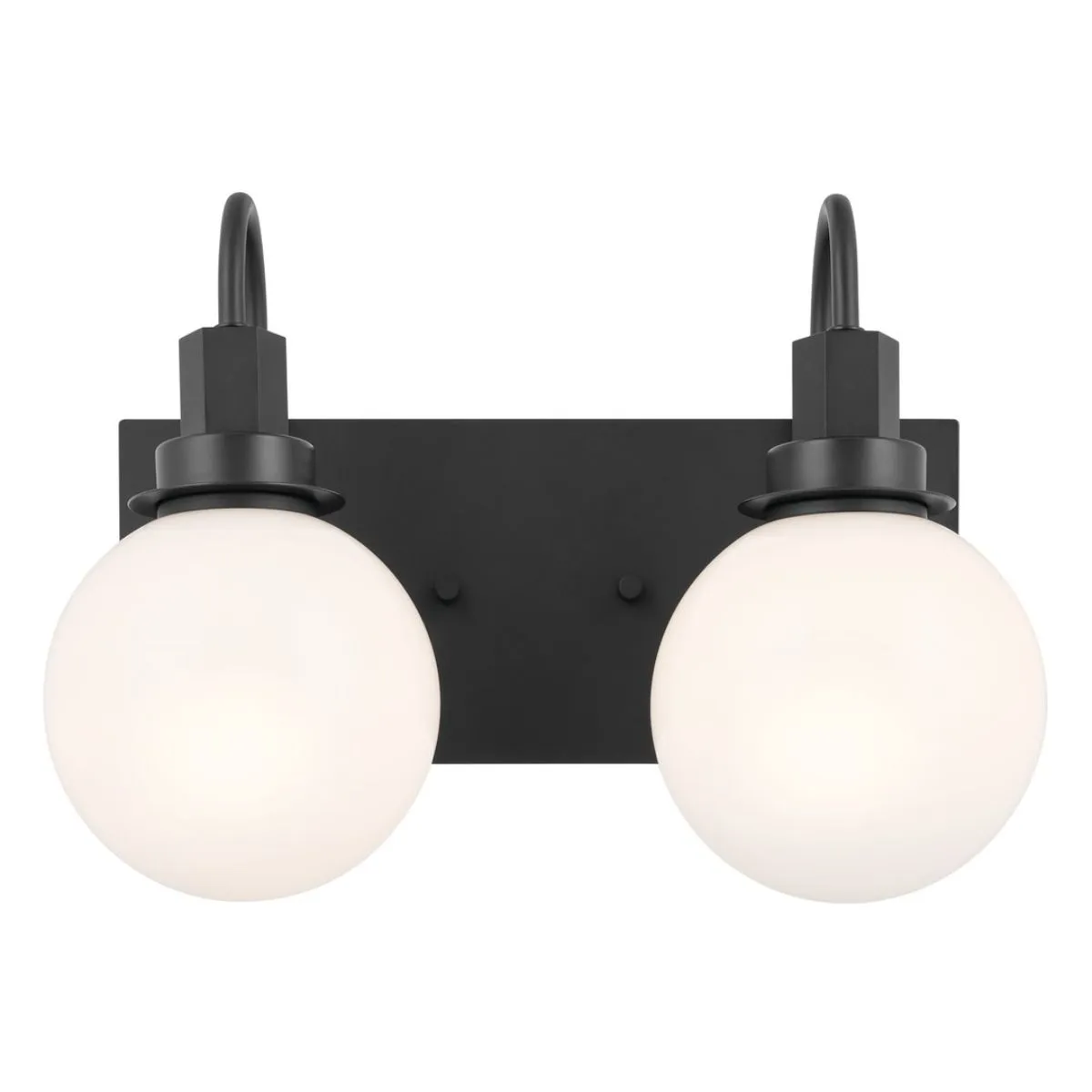 Hex 14 in. 2 Lights Vanity Light Black Finish