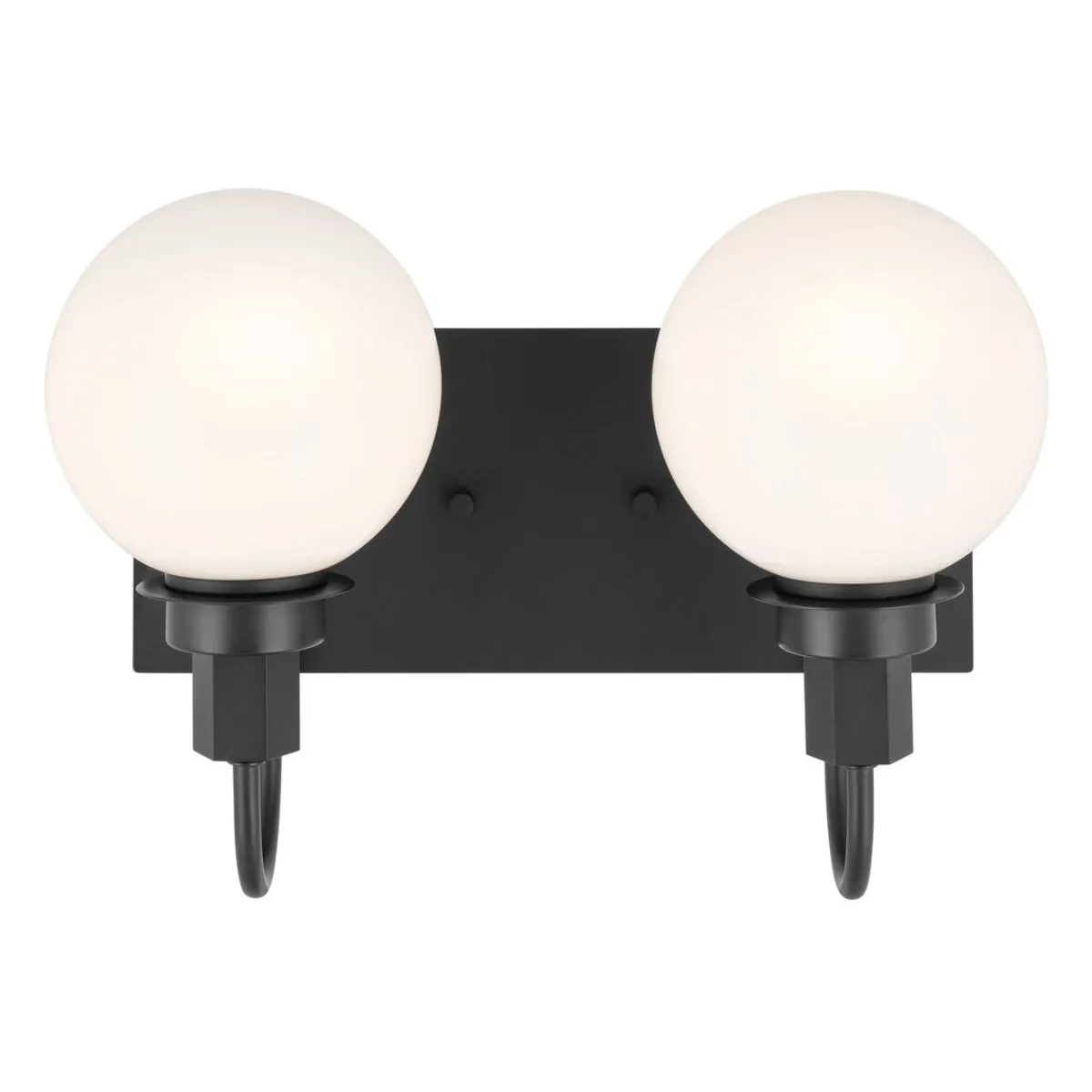 Hex 14 in. 2 Lights Vanity Light Black Finish