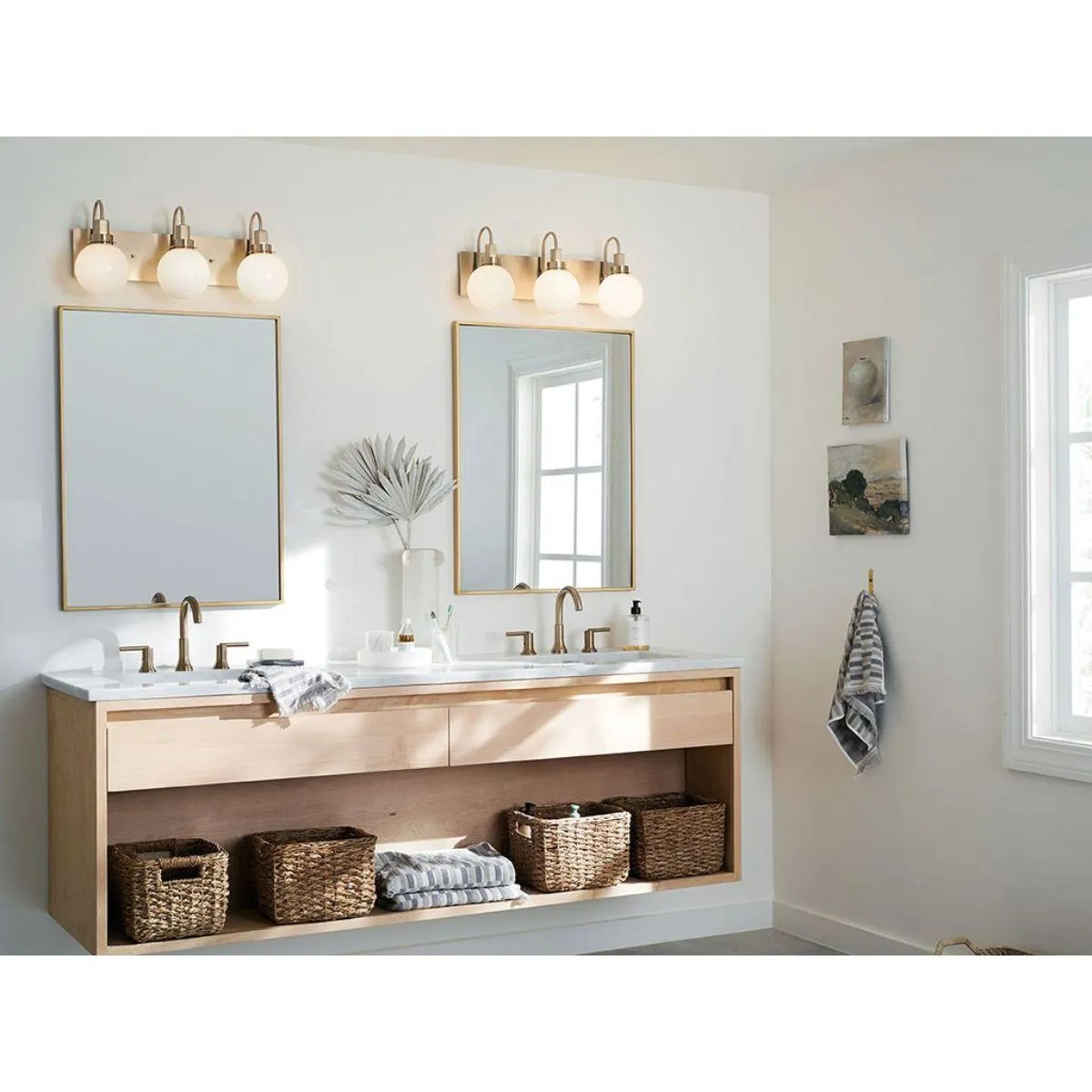 Hex 23 in. 3 Lights Vanity Light Champagne Bronze Finish
