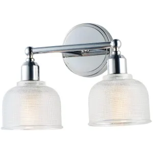 Hollow 14 in. 2 Lights Vanity Light Polished Chrome Finish