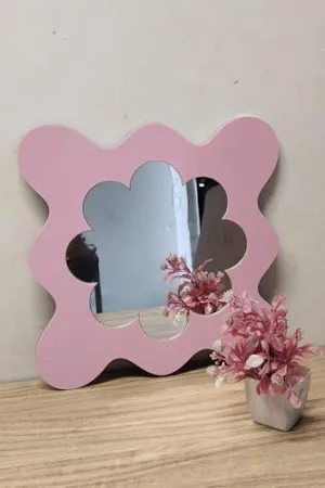 Homelyarts Aesthetic Mirror, Wall Mirror, Valentines Day Gift, Small Wall Mirror, Baby Mirror, Mirror for Women Makeup Salon, Durable & Clear Reflection