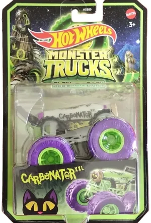 Hot Wheels Glow in The Dark 1:64 Scale Carbonator XXL Monster Truck for Ages 3 
