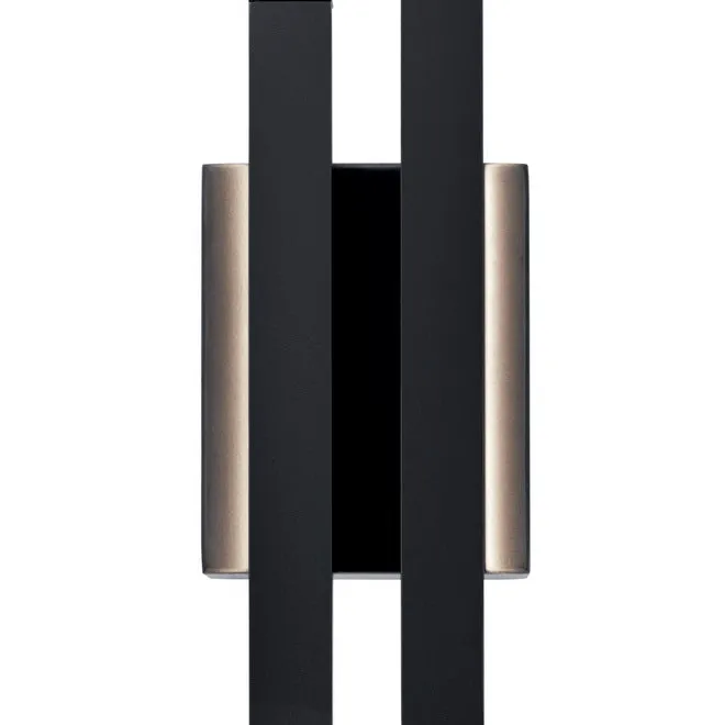 Idril 22 in. 2 Lights LED Wall Light Black Finish
