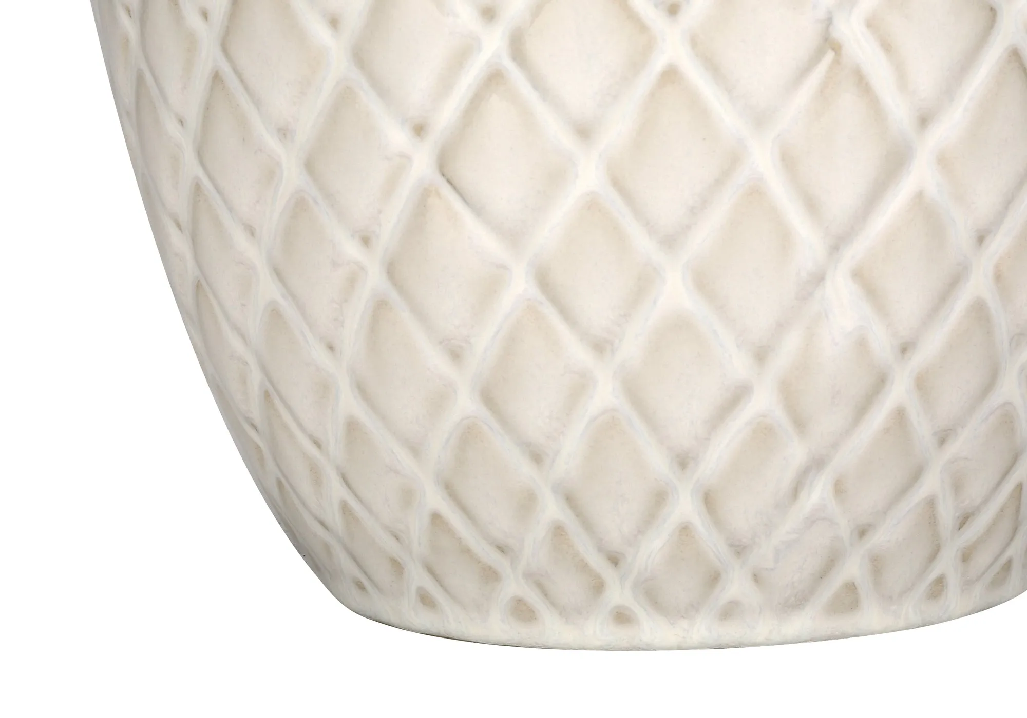 Ivory Glow: 25"H Cream Ceramic Table Lamp with Transitional Ivory/Cream Shade - Illuminate in Style!